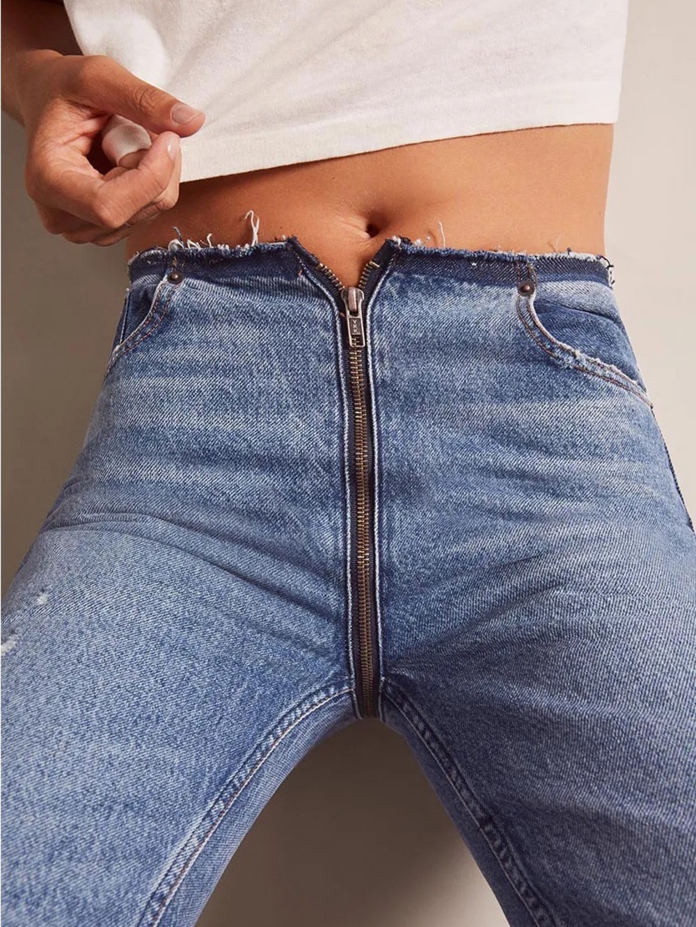 Reformation Zipper Jeans in Celtic Wash, size 23